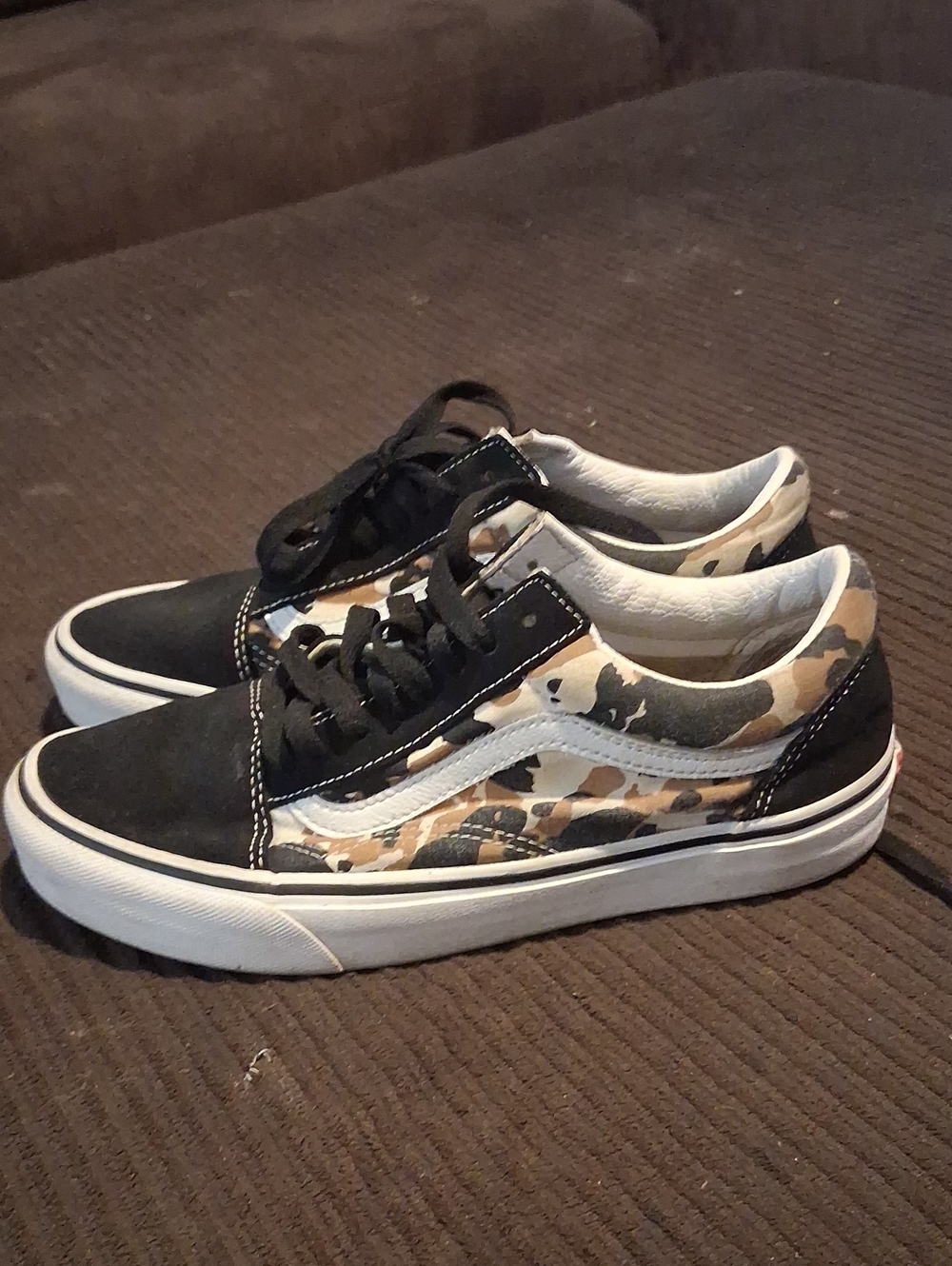 Vans Men’s Low-Top Sneakers - Black and Tan Camo